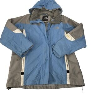 The North Face HyVent Summit Series Jacket Mens XXL Blue Gray‎ Hooded Ski Shell